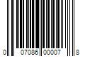 Barcode Image for UPC code 007086000078