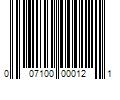 Barcode Image for UPC code 007100000121