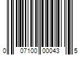 Barcode Image for UPC code 007100000435