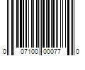 Barcode Image for UPC code 007100000770