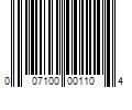 Barcode Image for UPC code 007100001104