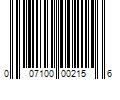 Barcode Image for UPC code 007100002156