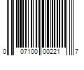 Barcode Image for UPC code 007100002217