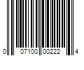 Barcode Image for UPC code 007100002224