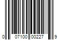 Barcode Image for UPC code 007100002279