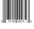 Barcode Image for UPC code 007100002743