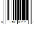 Barcode Image for UPC code 007100002927