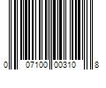 Barcode Image for UPC code 007100003108