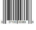 Barcode Image for UPC code 007100003696