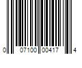 Barcode Image for UPC code 007100004174