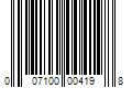 Barcode Image for UPC code 007100004198