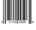 Barcode Image for UPC code 007100005065