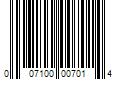 Barcode Image for UPC code 007100007014