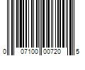 Barcode Image for UPC code 007100007205