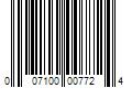 Barcode Image for UPC code 007100007724