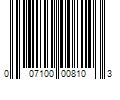 Barcode Image for UPC code 007100008103