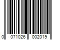 Barcode Image for UPC code 0071026002019