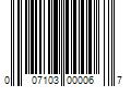 Barcode Image for UPC code 007103000067