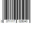 Barcode Image for UPC code 0071117025040