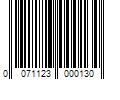 Barcode Image for UPC code 0071123000130