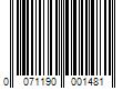 Barcode Image for UPC code 0071190001481