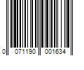 Barcode Image for UPC code 0071190001634