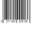 Barcode Image for UPC code 0071190002136