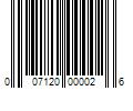 Barcode Image for UPC code 007120000026