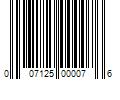 Barcode Image for UPC code 007125000076