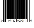 Barcode Image for UPC code 007130000016