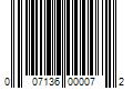 Barcode Image for UPC code 007136000072