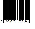 Barcode Image for UPC code 0071617025144