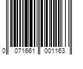 Barcode Image for UPC code 0071661001163