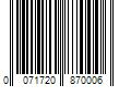 Barcode Image for UPC code 0071720870006