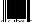 Barcode Image for UPC code 007179000060