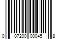 Barcode Image for UPC code 007200000458