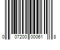 Barcode Image for UPC code 007200000618