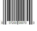 Barcode Image for UPC code 007200000700