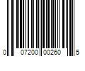 Barcode Image for UPC code 007200002605