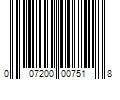 Barcode Image for UPC code 007200007518