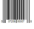 Barcode Image for UPC code 007208000078