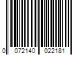 Barcode Image for UPC code 0072140022181