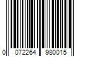 Barcode Image for UPC code 0072264980015