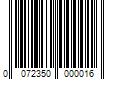 Barcode Image for UPC code 0072350000016