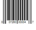 Barcode Image for UPC code 007260000047