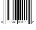 Barcode Image for UPC code 007280000072