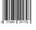 Barcode Image for UPC code 0072981001703