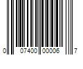 Barcode Image for UPC code 007400000067