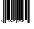 Barcode Image for UPC code 007400000401