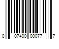 Barcode Image for UPC code 007400000777